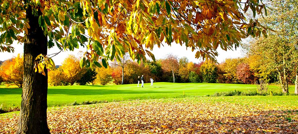 Golfplatz im Herbst