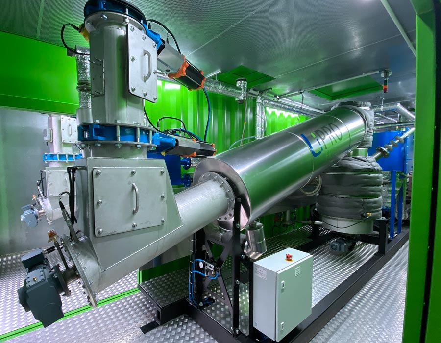 Biomasse-Heizkraftwerk zur Strom- und Wärmeerzeugung aus Holzgas