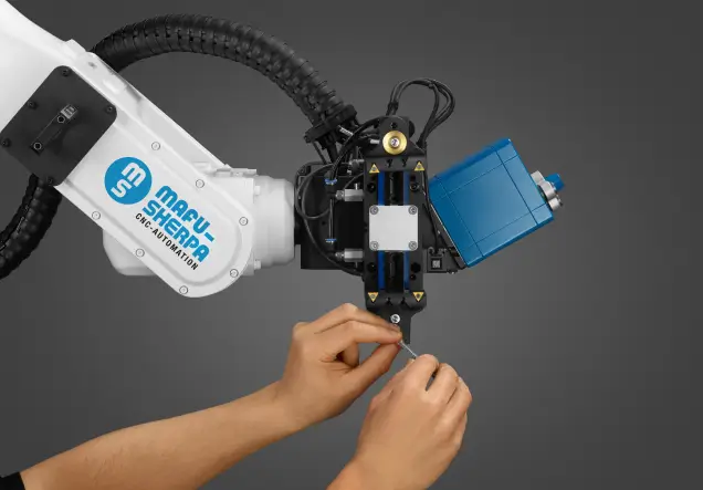 Rüstzeitoptimierte Roboterzelle