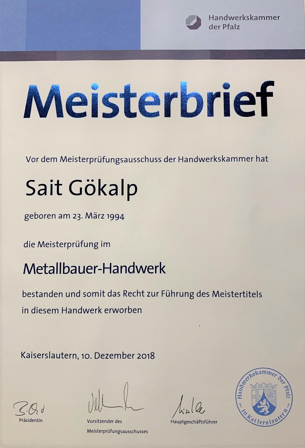Zertifikatsdokumentation