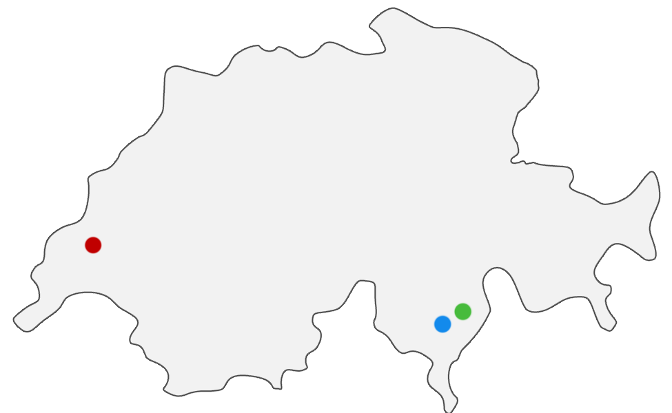 Site map of Switzerland