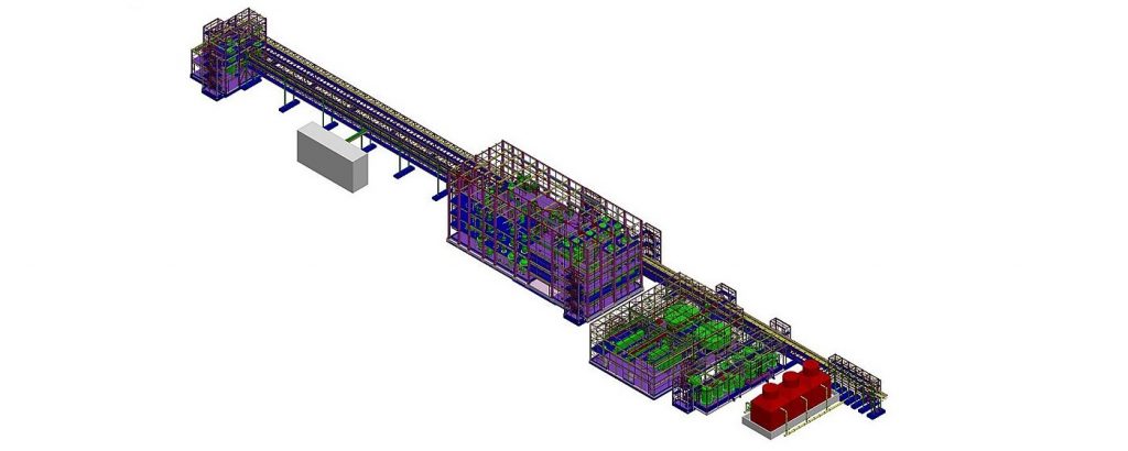 3D-Anlagenmodell für Kollisionsprüfung und Aufstellungsplanung