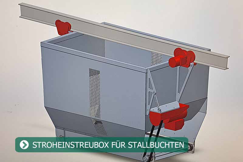 Stroheinstreubox für Stallbuchten