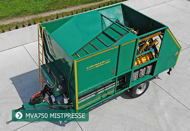 MVA750 Mistpresse mit speziellem Einfüllsystem