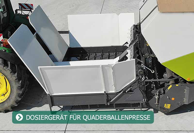 Dosiergerät für Quaderballenpresse