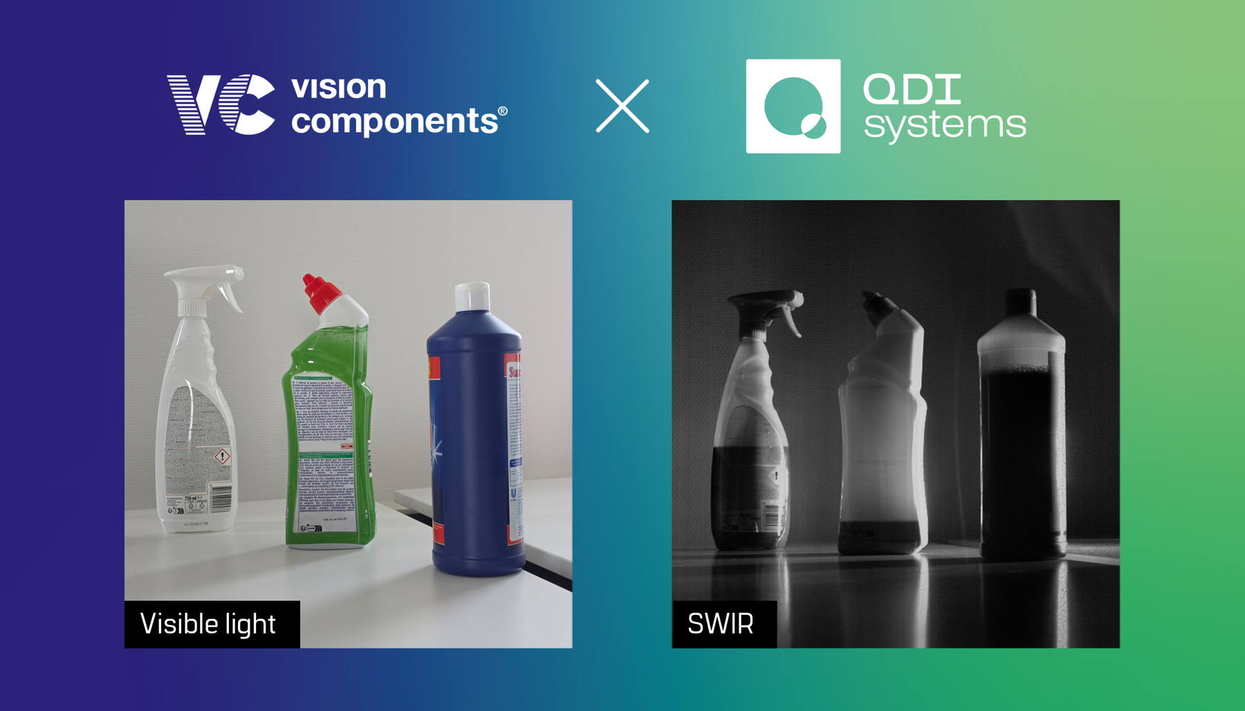 Partnerschaft Vision Components und QDI Systems (SWIR-Anwendungen)