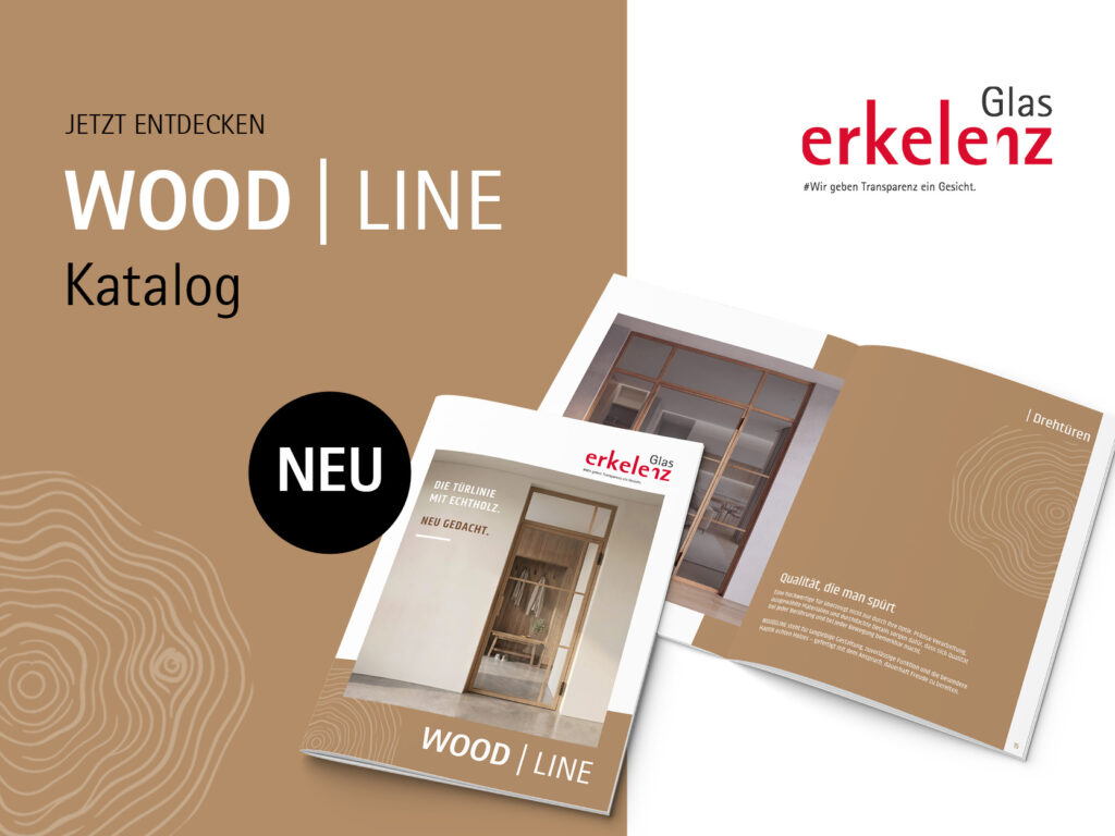 WoodLine Glastüren mit Holzelementen
