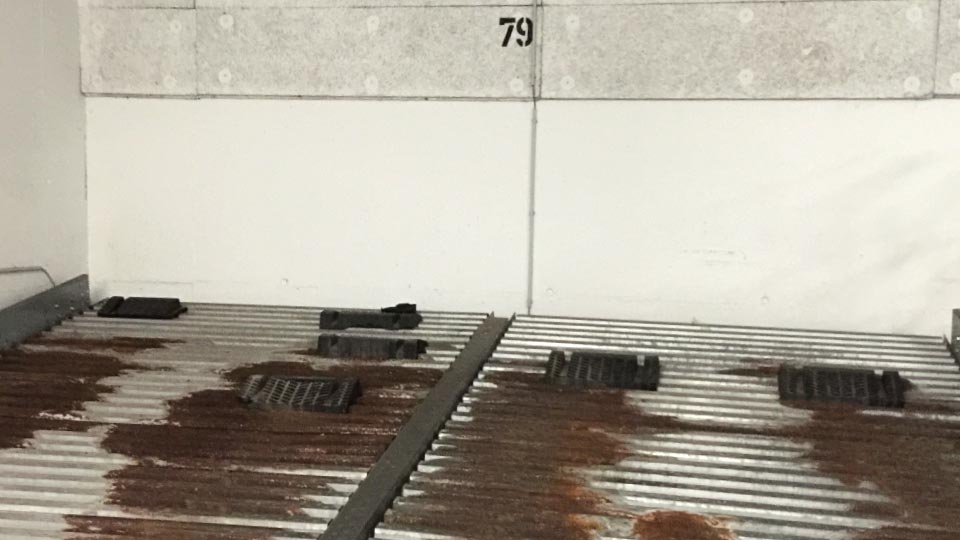 Duplexparker vor der Sanierung