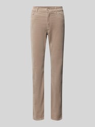 Straight Fit Jeans aus Baumwoll-Mix in Cord-Optik