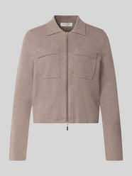Regular Fit Strickjacke aus reiner Viskose