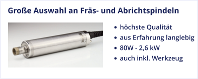 Fräs- und Abrichtspindeln