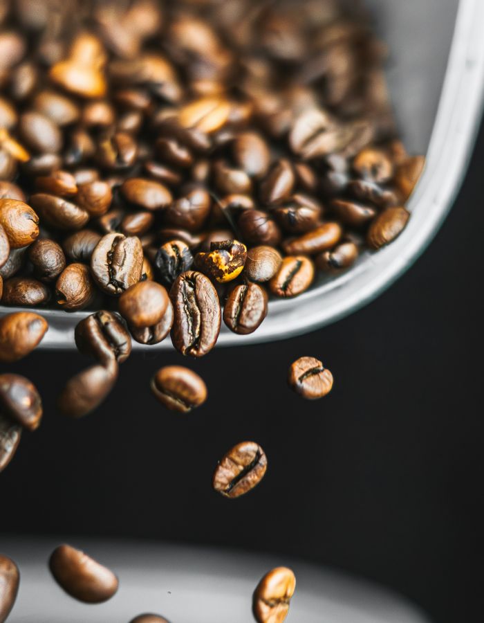 Frisch geröstete Kaffeebohnen