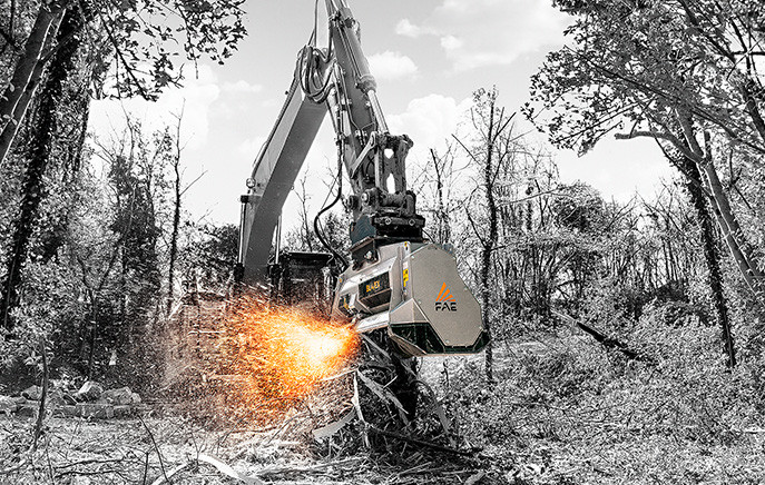 Mulchgerät für Bagger und Minilader