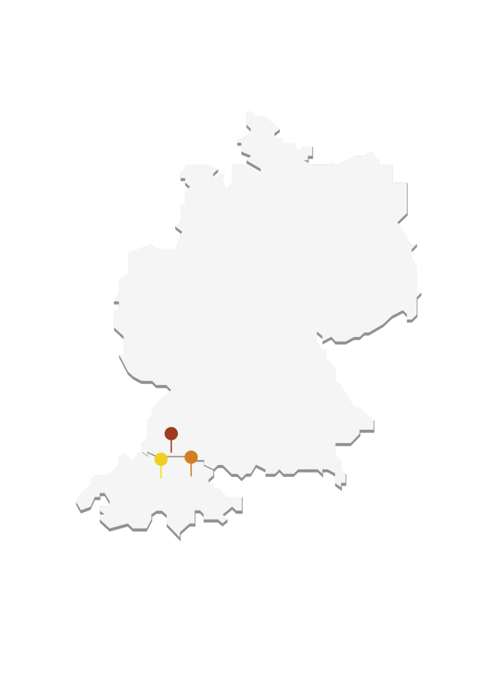 Karte der Standorte
