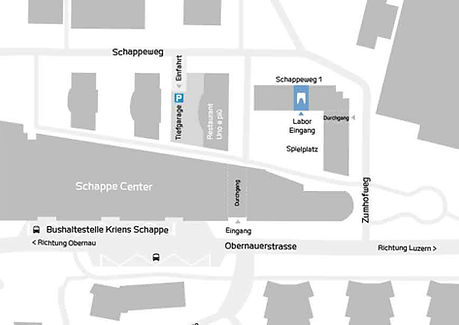Anfahrt und Standort Kriens