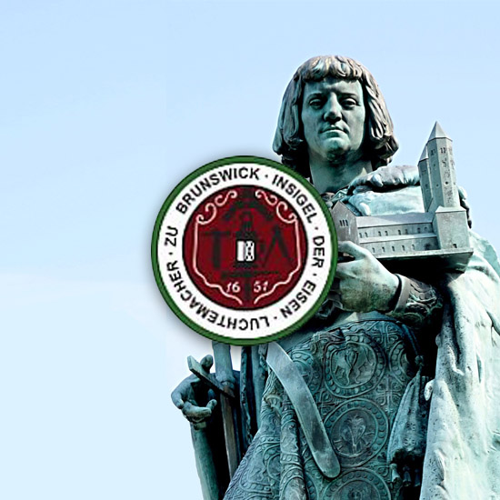 Siegel mit Statue