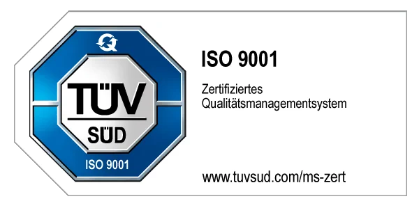 TÜV-Zertifizierung nach DIN EN ISO 9001:2015