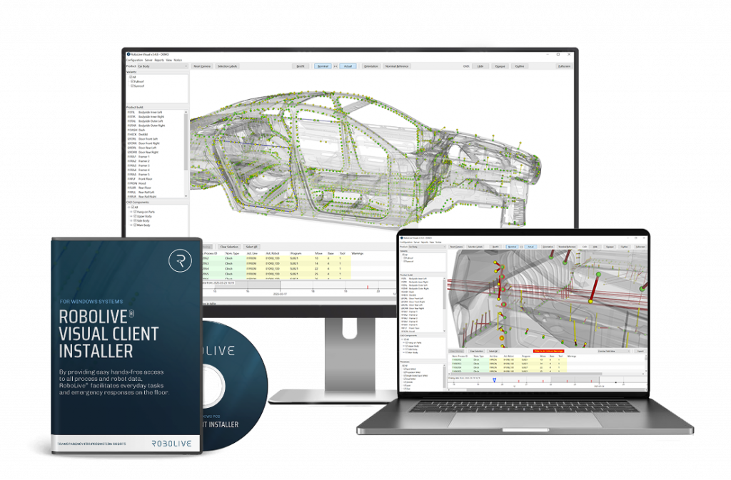 RoboLive® Visual Client – Übersicht der Produktionsdaten