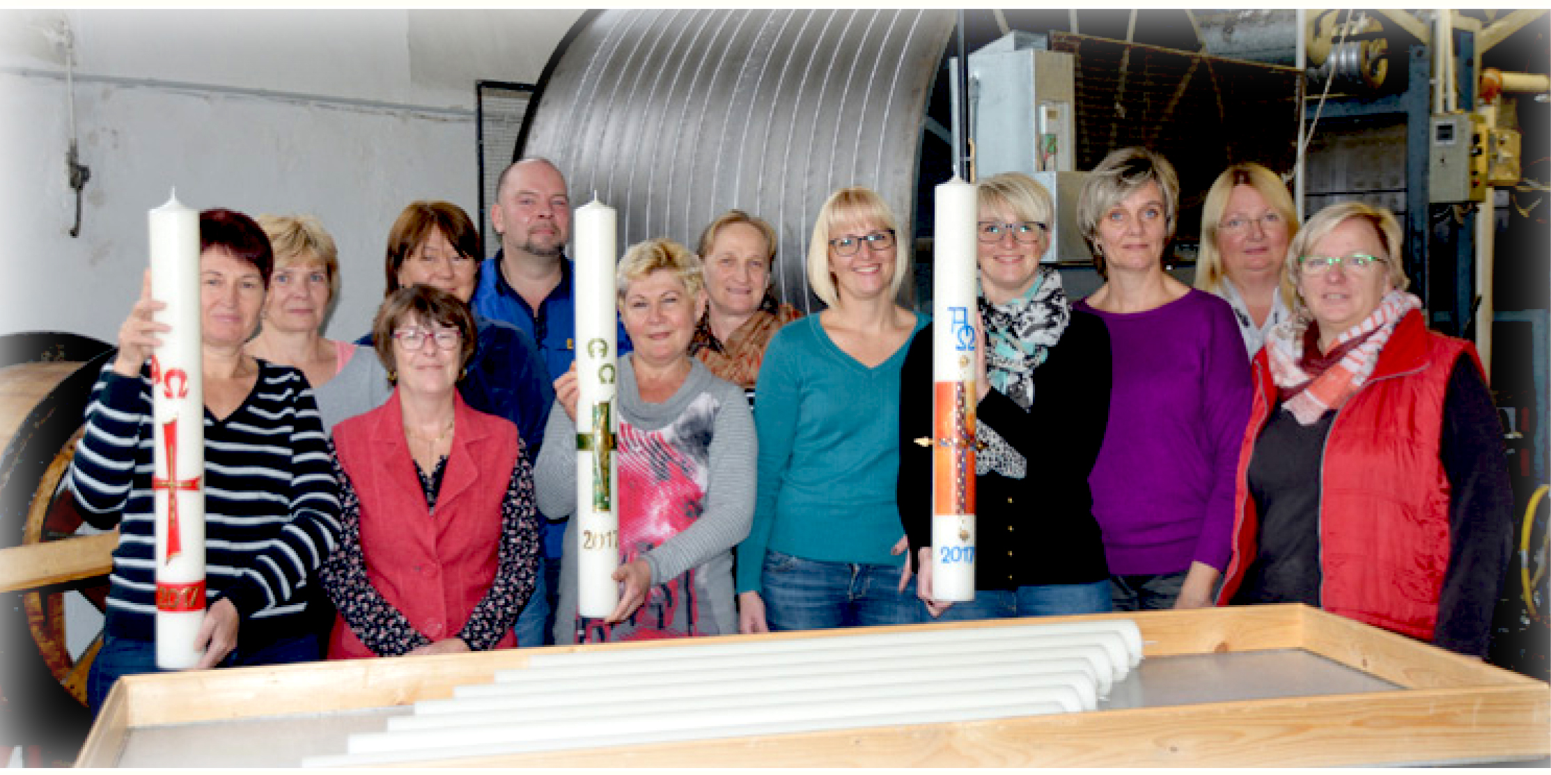 Produktionsteam der Kerzenmanufaktur