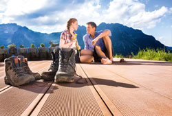 Terrace decking board Classic-Jumbo natural brown