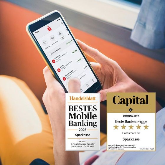 Mobile-Banking-App der Sparkasse