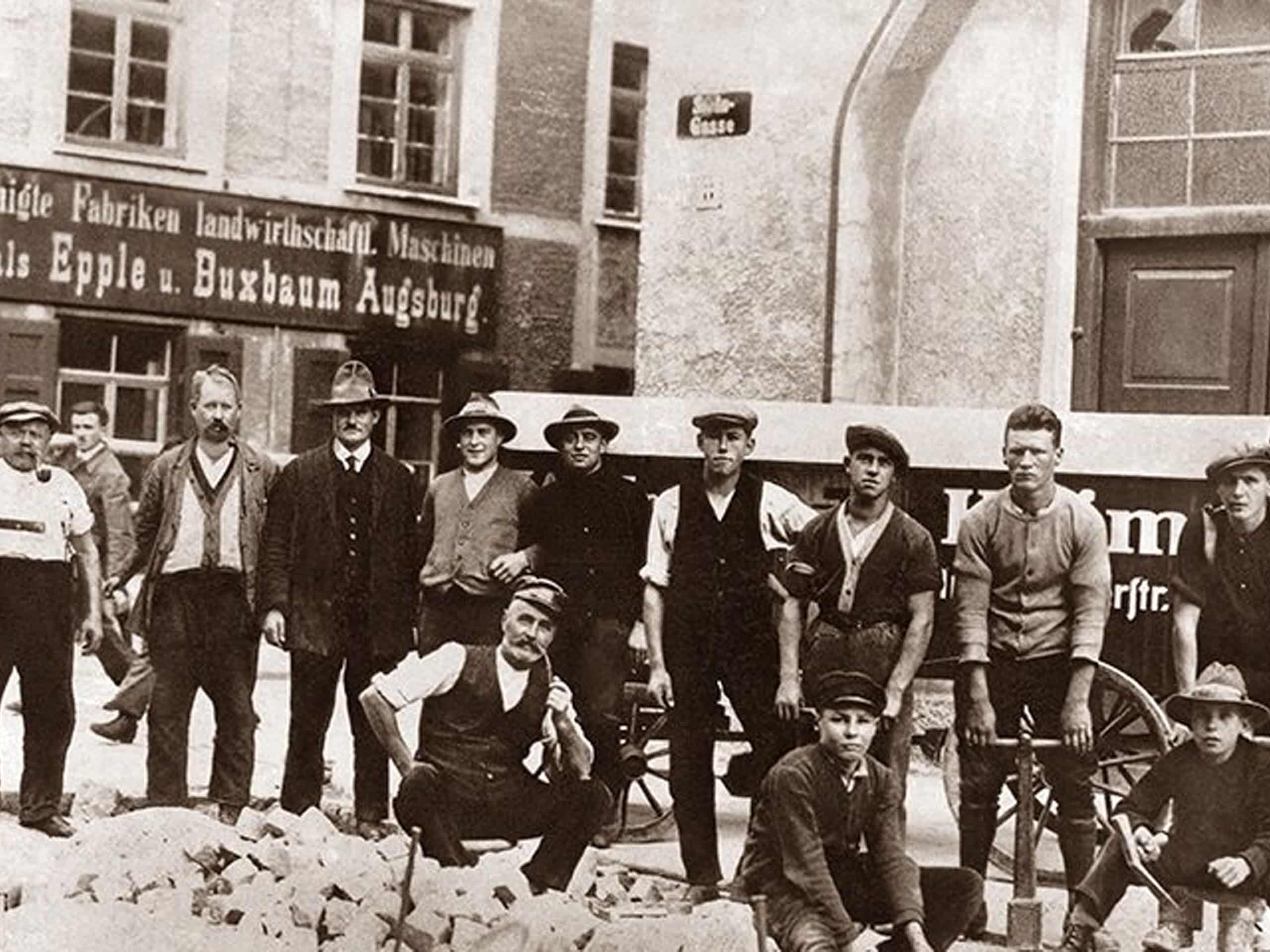 Gründung 1919: Pflastermeister Wilhelm Imanuel Heim am Ulmer Lederhof