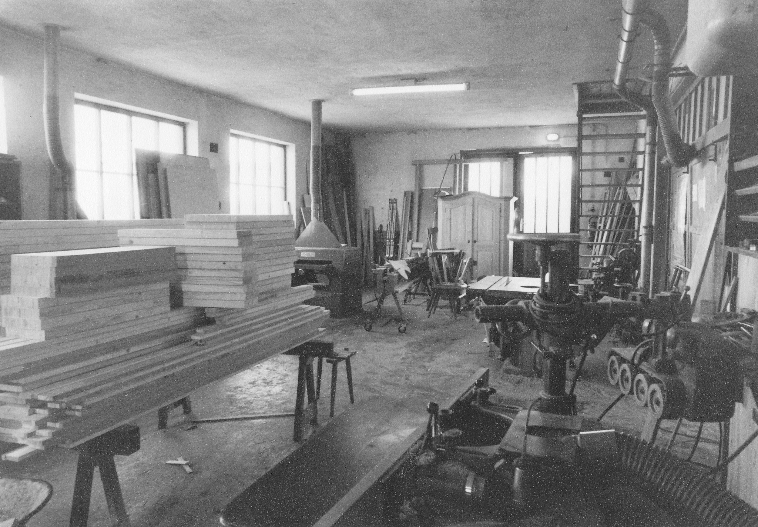 Historical wood workshop of the joinery