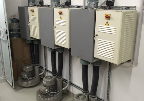 Gebläsemotoren der Rohrpostanlage