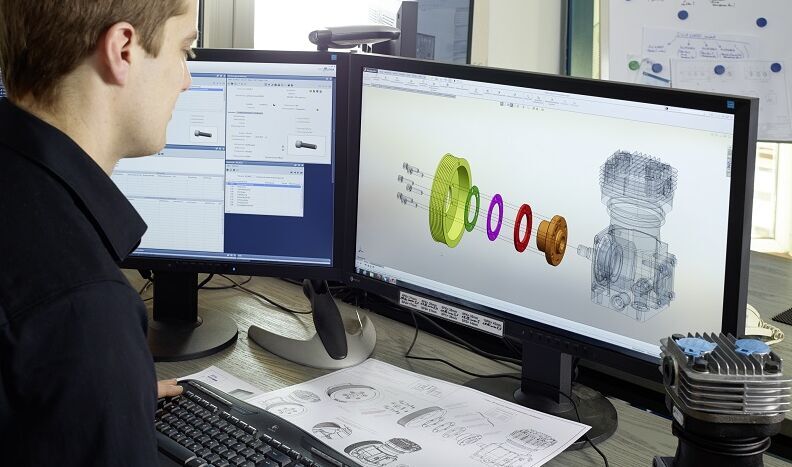 CAD-Konstruktion in der Entwicklungsabteilung