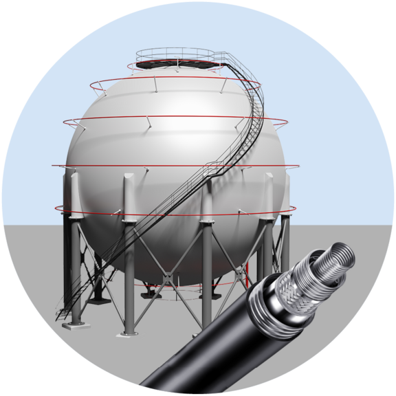 Leckanzeigetechnik für LH2, LNG & NH3