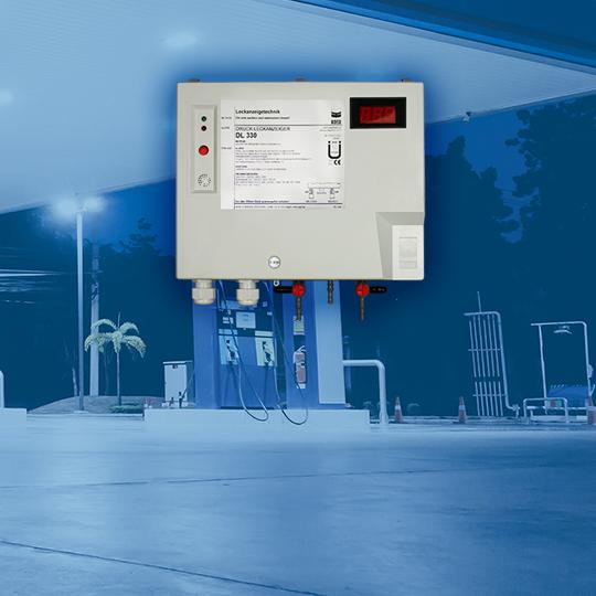 Leckanzeigetechnik für Tankstellen