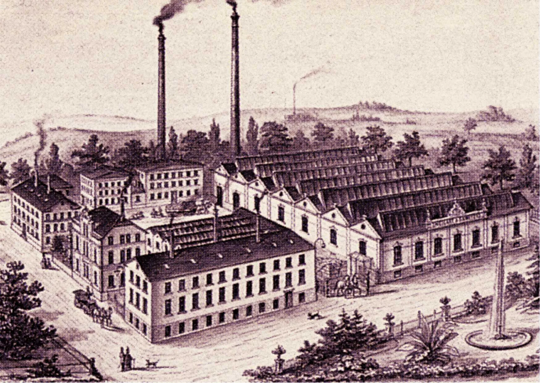 Firmengebäude um 1900