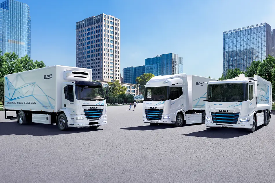 Elektrische LKW (DAF Electric) und PACCAR Ladesysteme
