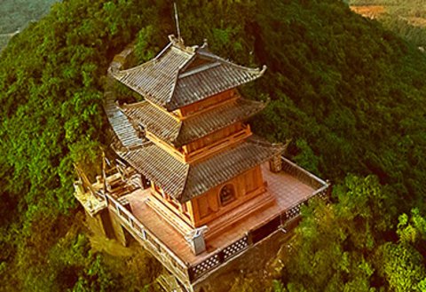 Bergpagode für Tempelanlage Chùa Tam Chúc, Vietnam