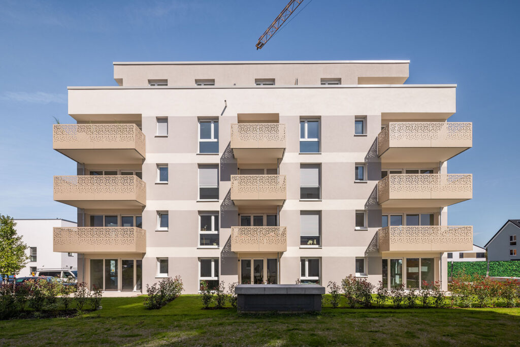 Wohngebäude des Projekts green v