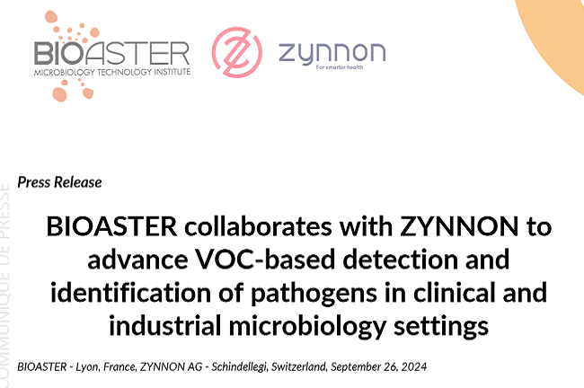 Zusammenarbeit von Zynnon und BIOASTER zur VOC-basierten Detektion und