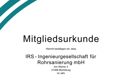 RSV Mitgliederurkunde 2024