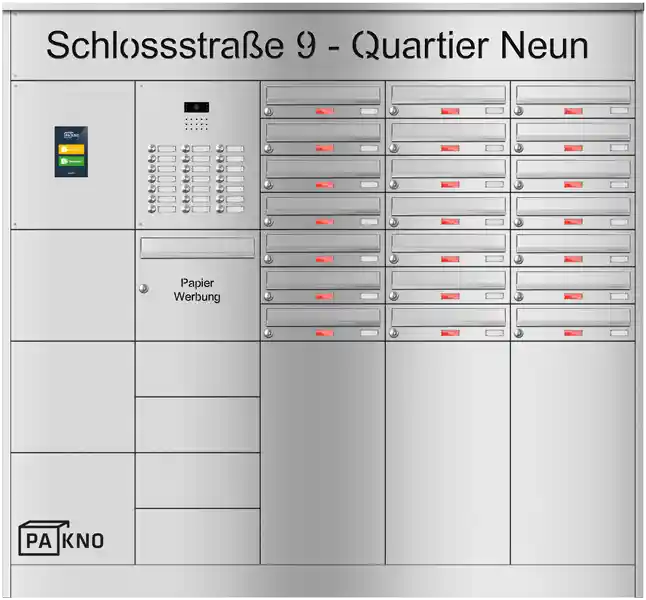 Paketanlage für Gewerbe und Mehrfamilienhaus