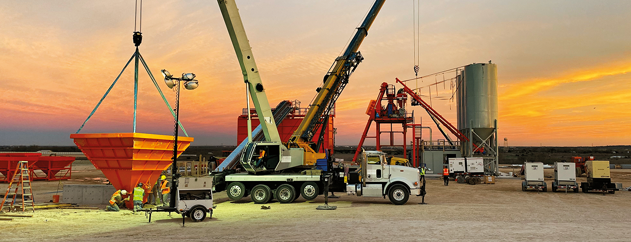 Betonmischanlage auf der Baustelle