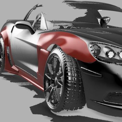 Corvette C6 Breitbau Rendering