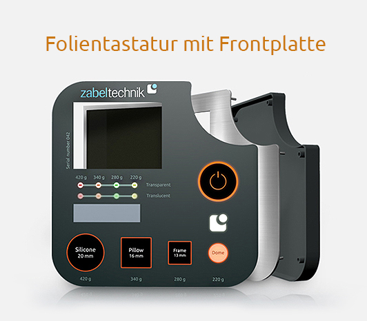Frontplatte mit Folientastatur