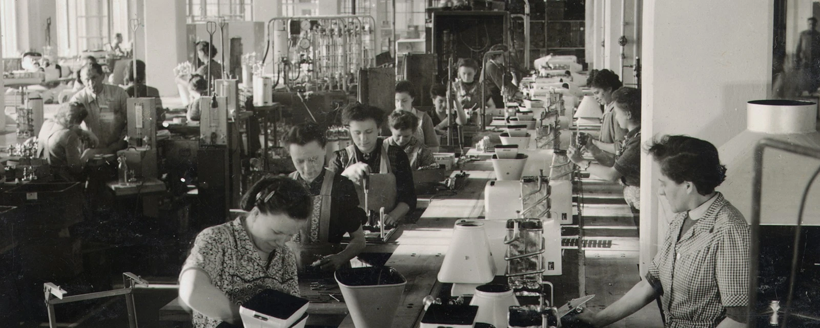 Produktion in Wernau, 1953