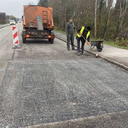Asphaltverlegung