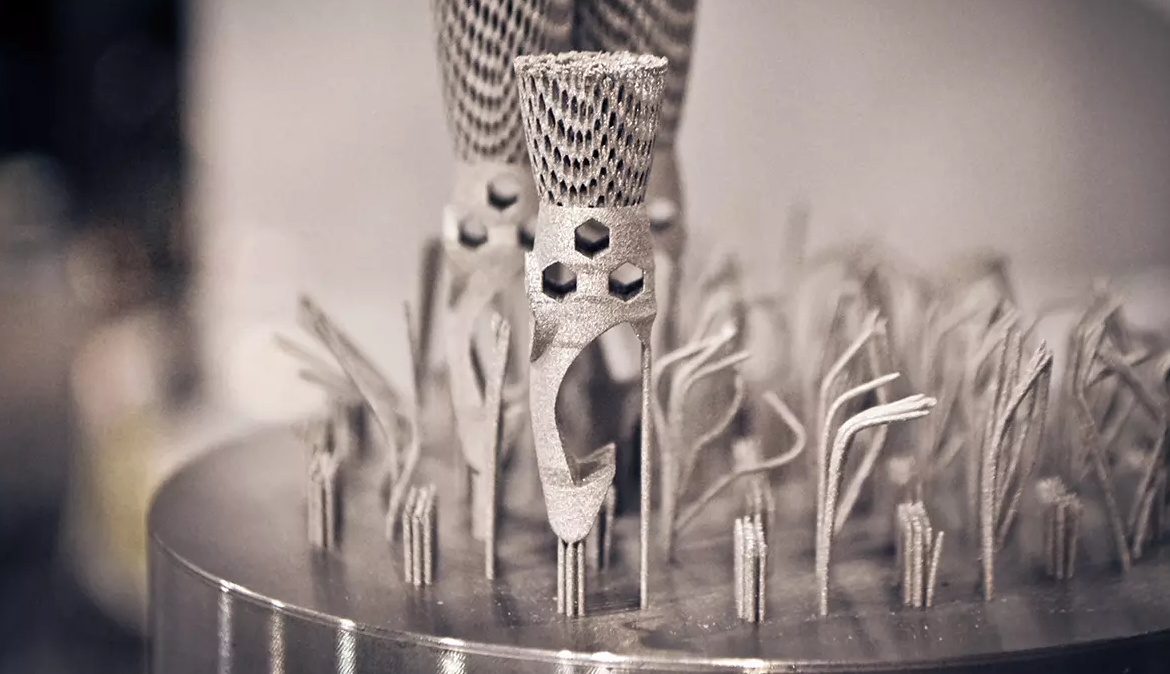 3D-gedrucktes Metallbauteil