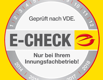 E-CHECK-Prüfplakette VDE