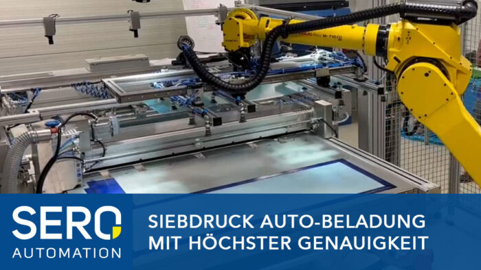 Automatisierte Beladung einer Thieme Siebdruckmaschine