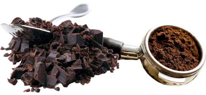 Halbfertige Zutaten (Schokolade & Kaffee)