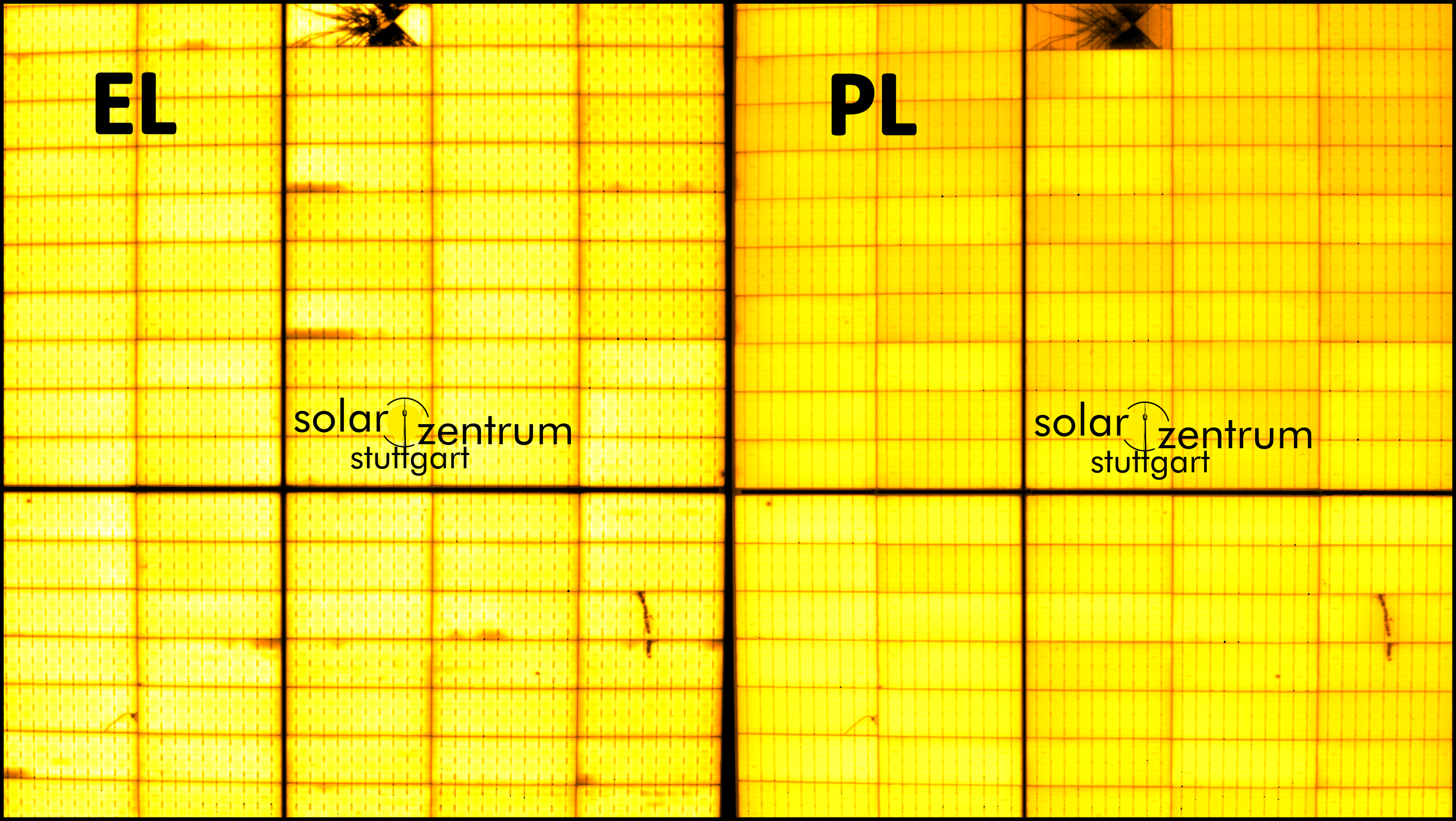 EL- und PL-Bilder zur Modul-Qualitätsprüfung