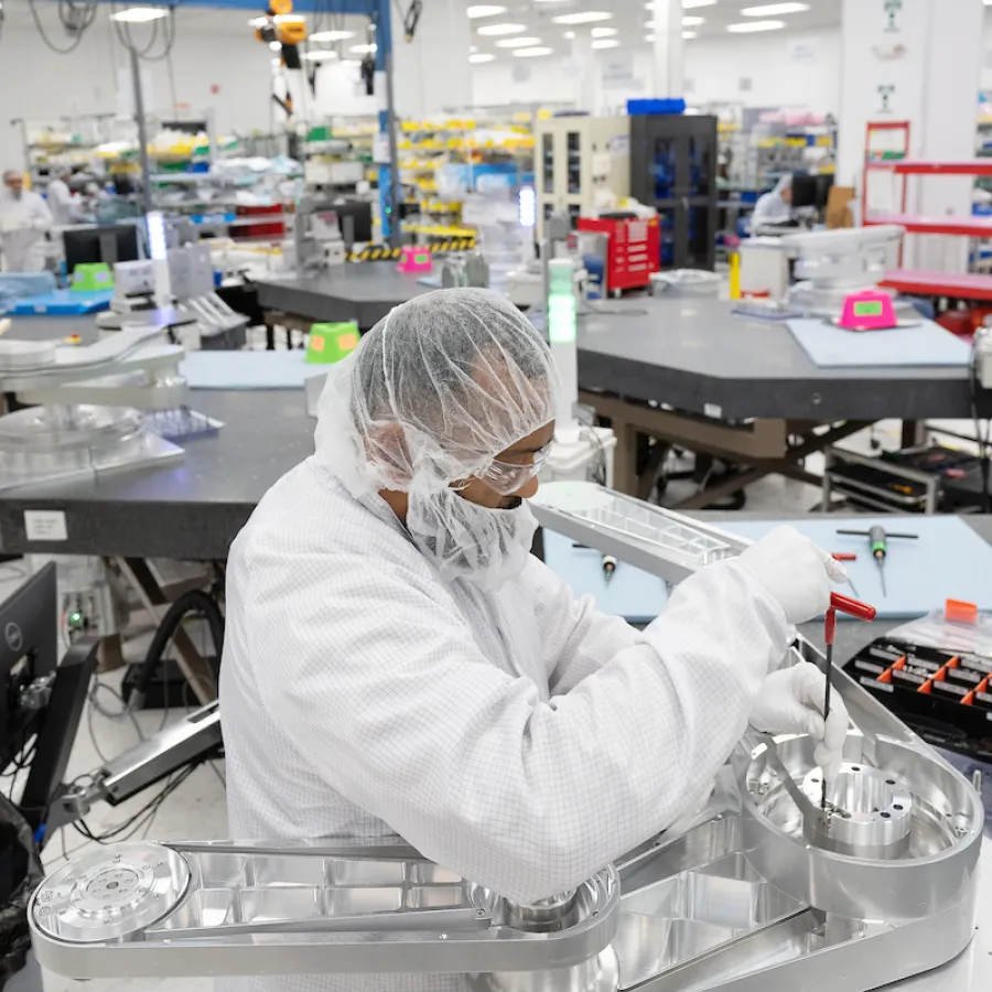 Assembly and inspection in a cleanroom environment