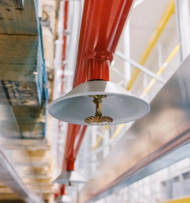 Sprinklerkopf in Hochregalanlage